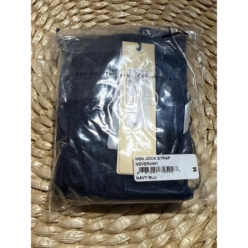 Cosabella Never Say Never Lace Jock Strap Navy Blue Men's size M NWT